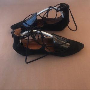 Candie’s Black Lace-Up Flats Women’s Size 10